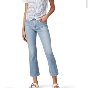 AG JEANS Jodi Crop high rise slim flared jeans light wash designer Sz 32 NEW